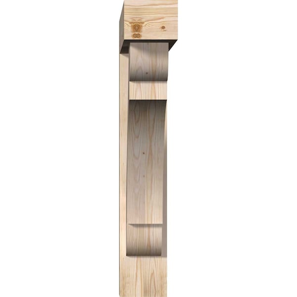 Olympic Block Smooth Bracket W/ Offset Brace, Douglas Fir, 7 1/2W X 38D X 44H